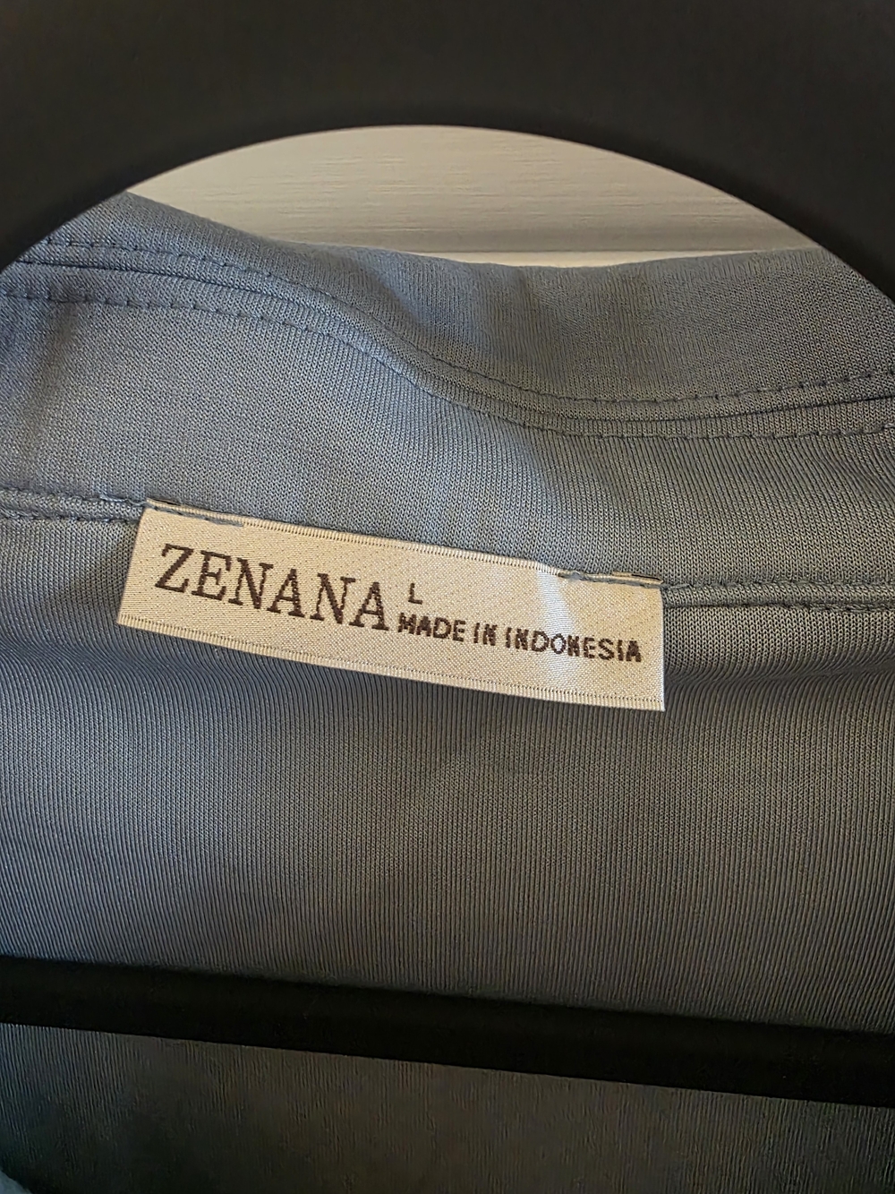 Zenana Outfitters Dusty Blue Wide-Leg Scuba Set - Picture 4 of 5